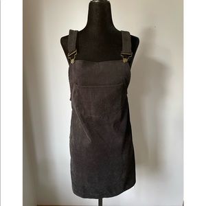 Black Corduroy Overall Dress (S)